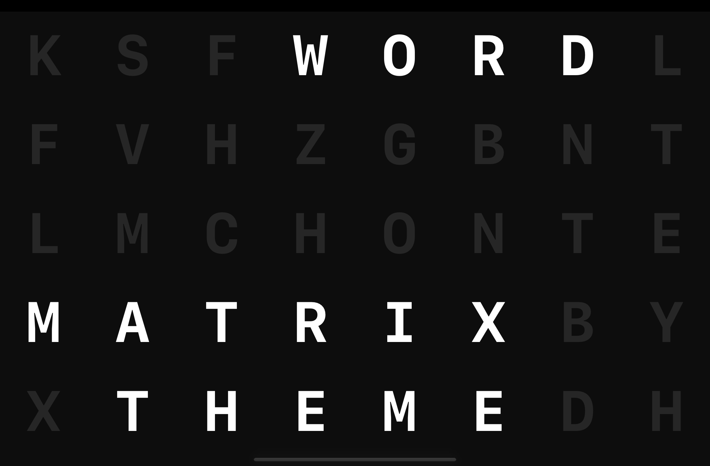 Word Matrix theme